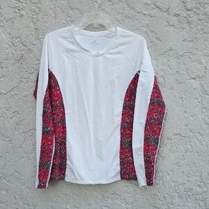 Athleta Santa Cruz Rashguard Cover Up Work Out Shirt Size Large